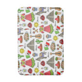 Mexico | Symbolen Patroon Badmat (Voorkant Verticaal)