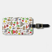 Mexico | Symbolen Patroon Bagagelabel (Voorkant horizontaal)