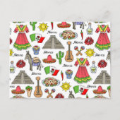 Mexico | Symbolen Patroon Briefkaart (Voorkant)