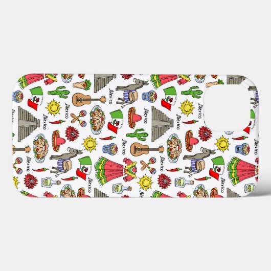 Mexico | Symbolen Patroon Case-Mate iPhone Case (Achterkant (horizontaal))