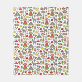 Mexico | Symbolen Patroon Fleece Deken (Voorkant)