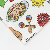 Mexico | Symbolen Patroon Fleece Deken (Hoek)
