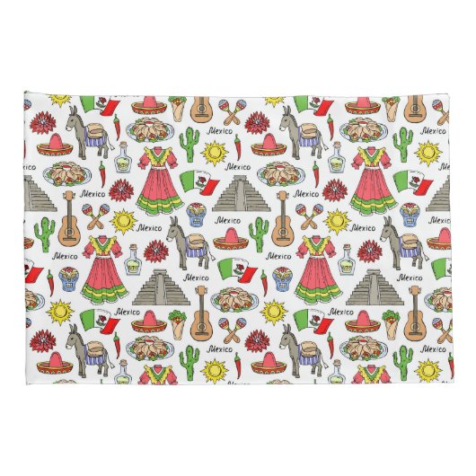 Mexico | Symbolen Patroon Kussensloop (Achterkant-Rechts)