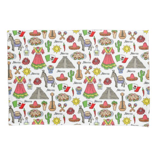 Mexico | Symbolen Patroon Kussensloop (Voorkant-Links)
