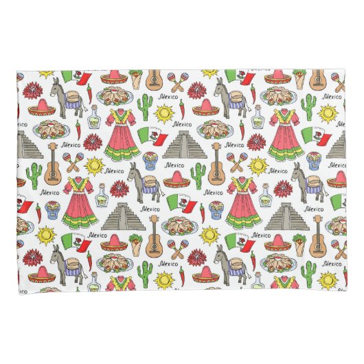 Mexico | Symbolen Patroon Kussensloop (Voorkant-Rechts)