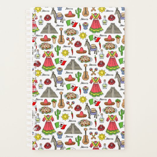 Mexico | Symbolen Patroon Planner (Voorkant)
