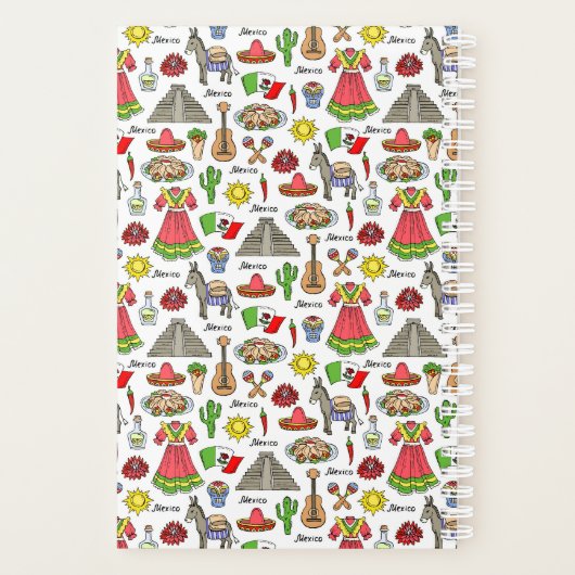 Mexico | Symbolen Patroon Planner (Achterkant)