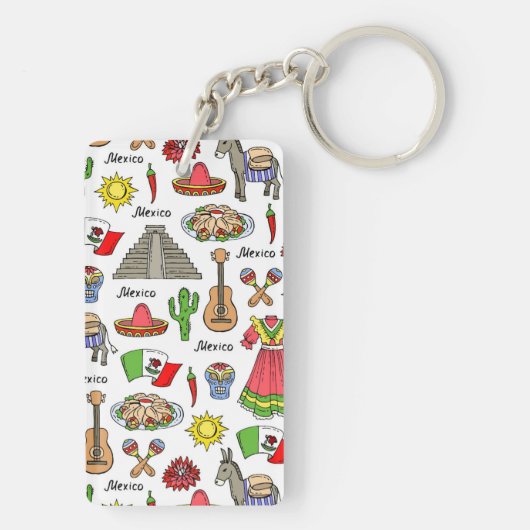 Mexico | Symbolen Patroon Sleutelhanger (achterkant)