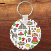 Mexico | Symbolen Patroon Sleutelhanger (Voorkant)