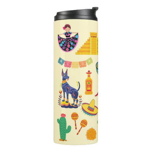 Mexico Symbolen Thermosbeker (Gedraaid links)