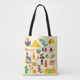 Mexico Symbolen Tote Bag