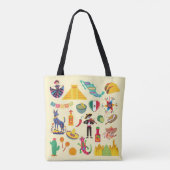 Mexico Symbolen Tote Bag (Achterkant)