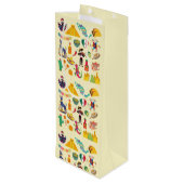 Mexico Symbolen Wijn Cadeautas (Achterkant Gekanteld)