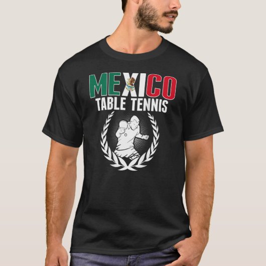 Mexico Table Tennis Mexican Ping Pong Team Support T-shirt (Voorkant)
