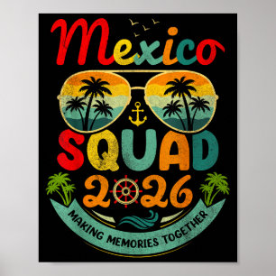 Mexico team 2026 tropische strandvakantie vintageM Poster