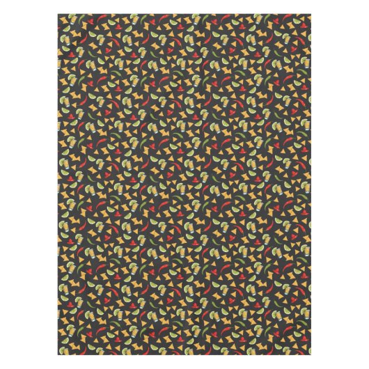 Mexico Tequila Limoen Peppers Nachos Restaurantbar Tafelkleed (Voorkant)