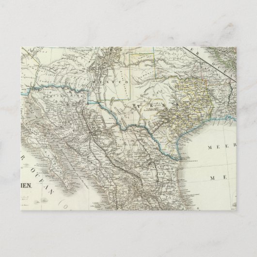 Mexico, Texas, Californië, C Amerika Briefkaart (Voorkant)