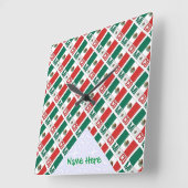 Mexico Tiled Personalized Square Wall Vierkante Klok (Hoek)
