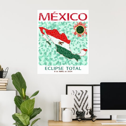 Mexico Total Eclipse-Poster Poster (Thuiskantoor)