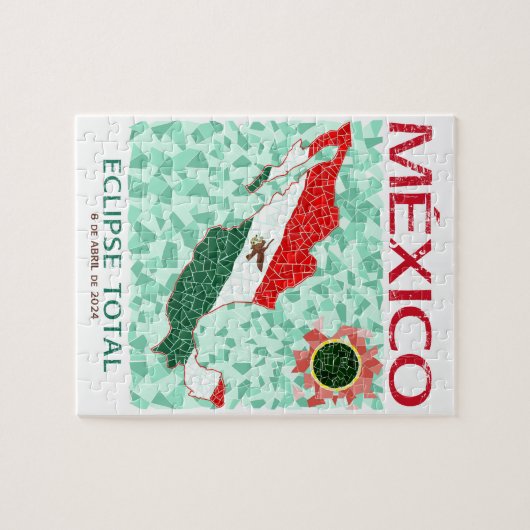 Mexico Totale Eclipse Puzzel Legpuzzel (Horizontaal)