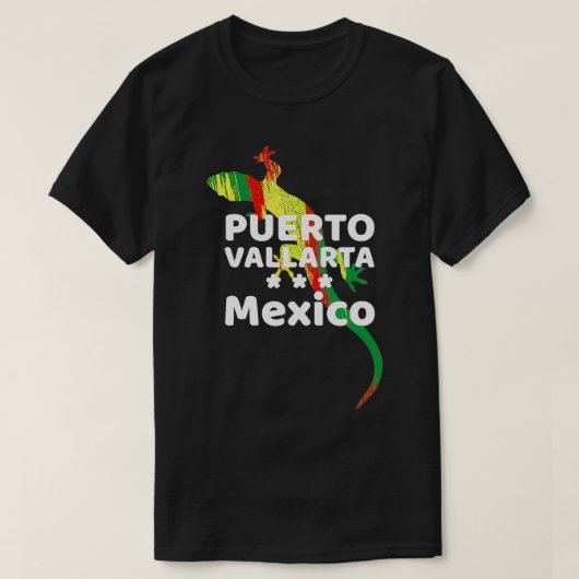 Mexico Traditie Lizard Iguana Puerto Vallarta T-shirt (Design voorkant)