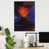  Mexico Travel Paricutin Volcano Poster (Thuiskantoor)
