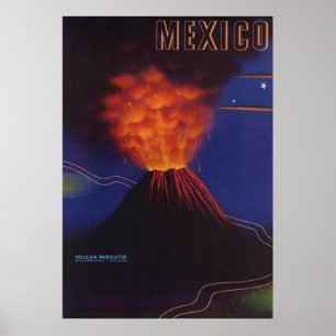  Mexico Travel Paricutin Volcano Poster