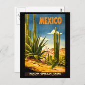 Mexico Travel Poster Briefkaart (Voorkant / Achterkant)