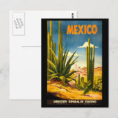 Mexico Travel Poster Briefkaart (Voorkant / Achterkant)