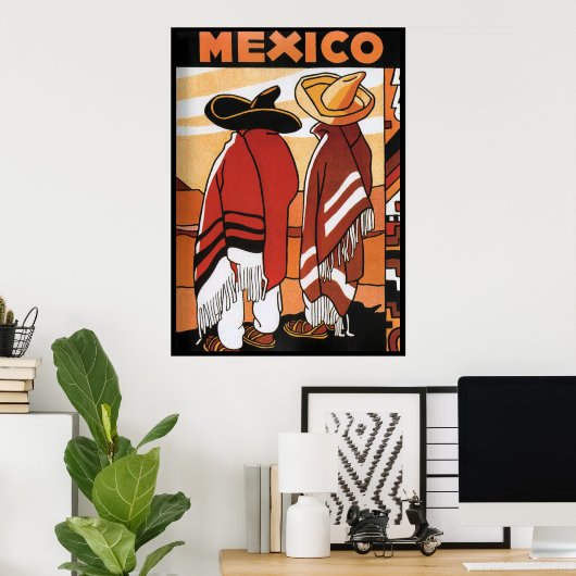 Mexico ~ Travel Poster Mexicanen Zarapes (Thuiskantoor)