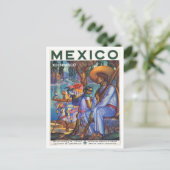 Mexico Travel Poster Stijl Retro Geïnspireerd Briefkaart (Staand voorkant)