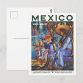 Mexico Travel Poster Stijl Retro Geïnspireerd Briefkaart (Voorkant / Achterkant)