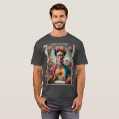 Mexico Travel  Sugar Skull en Frida Kahlo T-shirt (Voorkant volledig)