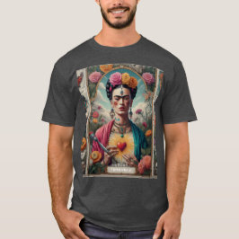 Mexico Travel Sugar Skull en Frida Kahlo T-shirt