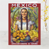  Mexico Travel Tourism Advertisation Kaart (Gele Bloem)
