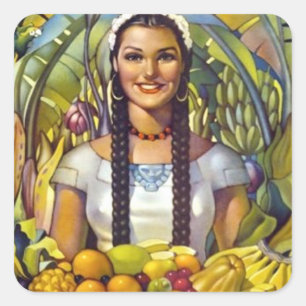 Mexico Travel Tourism Advertisation Vierkante Sticker