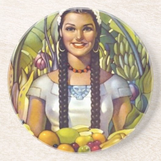 Mexico Travel Tourism Advertisation Zandsteen Onderzetter (Voorkant)