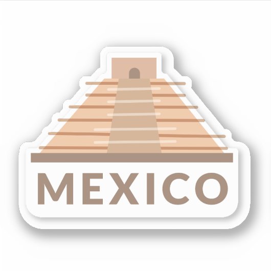 Mexico Travel Vinyl Sticker (Voorkant)