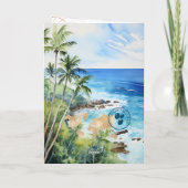 Mexico Tropische Palmboom Verjaardag Paspoort Kaar (Achterkant)