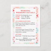 Mexico tropische QR bestemming bruiloft details Informatiekaartje (Voorkant)