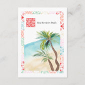 Mexico tropische QR bestemming bruiloft details Informatiekaartje (Achterkant)