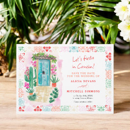 Mexico Tropische waterverf bestemming bruiloft Save The Date