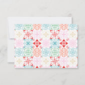 Mexico Tropische waterverf QR bestemming bruiloft RSVP Kaartje (Achterkant)