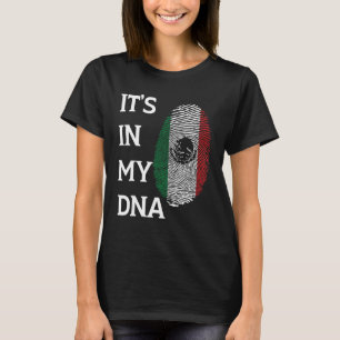 Mexico Trots Mexicaanse vlaggenstaat vlag DNA vlag T-shirt