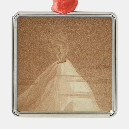 Mexico-Uitzicht Orizaba Metalen Ornament (Voorkant)