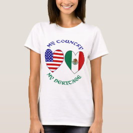 Mexico USA Mijn land Mijn erfgoed T-shirt