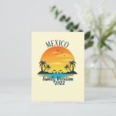 Mexico Vacation 2021 Travel Trip Group Matching Briefkaart (Staand voorkant)