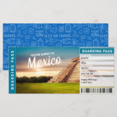 Mexico Vakantie Reis Cadeau Ticket (Voorkant / Achterkant)
