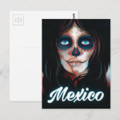 Mexico Vakantieposter Dag van de Doden Briefkaart (Voorkant / Achterkant)