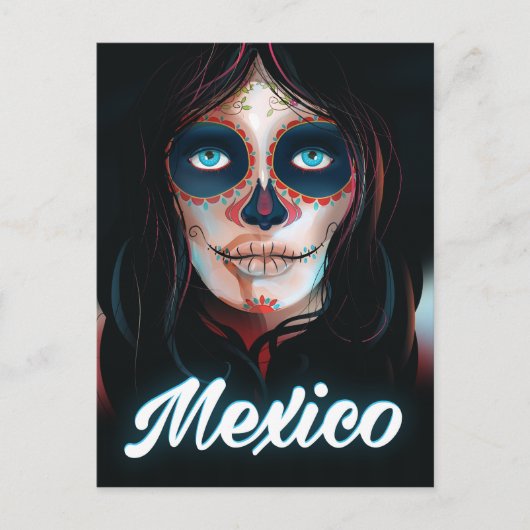 Mexico Vakantieposter Dag van de Doden Briefkaart (Voorkant)